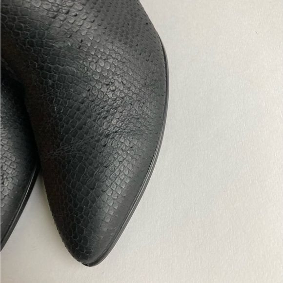 Ecco Black Lizard Print Leather Point Toe Heeled Ankle Boots size EUR 40, US 9.5 - Picture 9 of 16